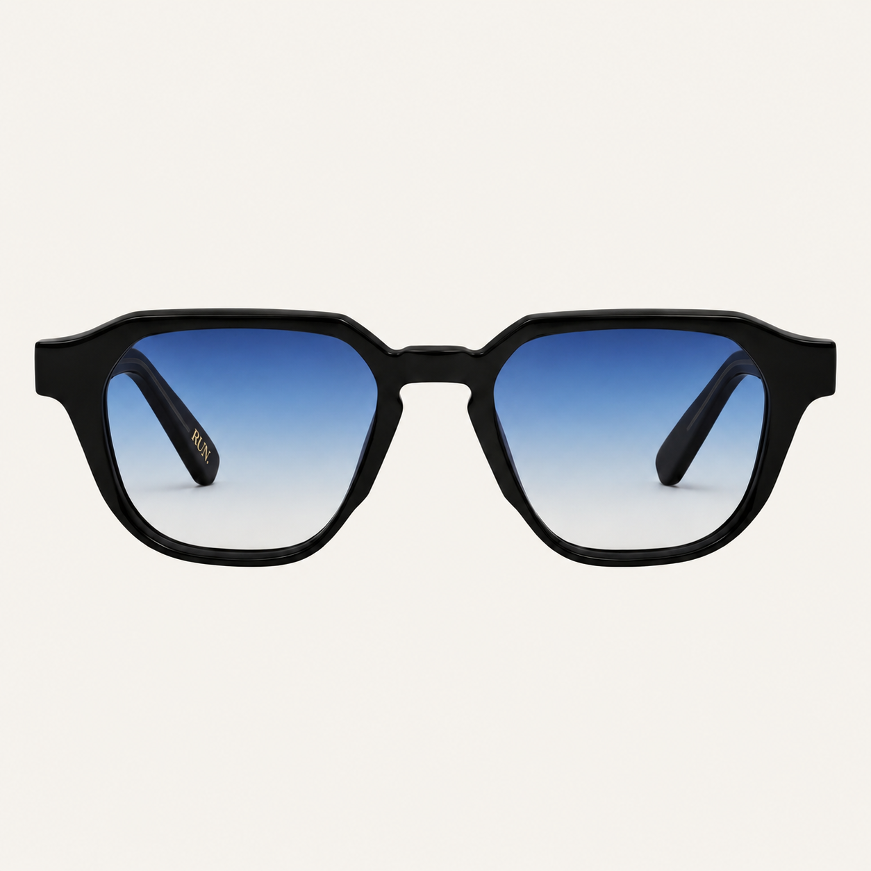 N1 Marlowe sunglasses in black with blue lens