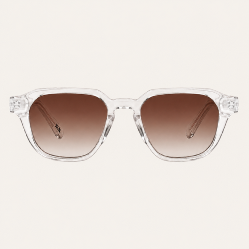 N1 Marlowe sunglasses in crystal frame with brown lens