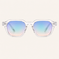 N1 Marlowe sunglasses in crystal frame with purple blue lens