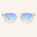 N1 Marlowe sunglasses in crystal frame with purple blue lens