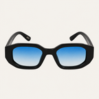  N3 Raffles sunglasses in black with blue lens