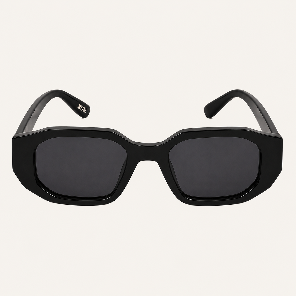N3 Raffles sunglasses in black with dark black lens