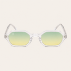 N2 Sinclair sunglasses in crystal frame with yellow green 