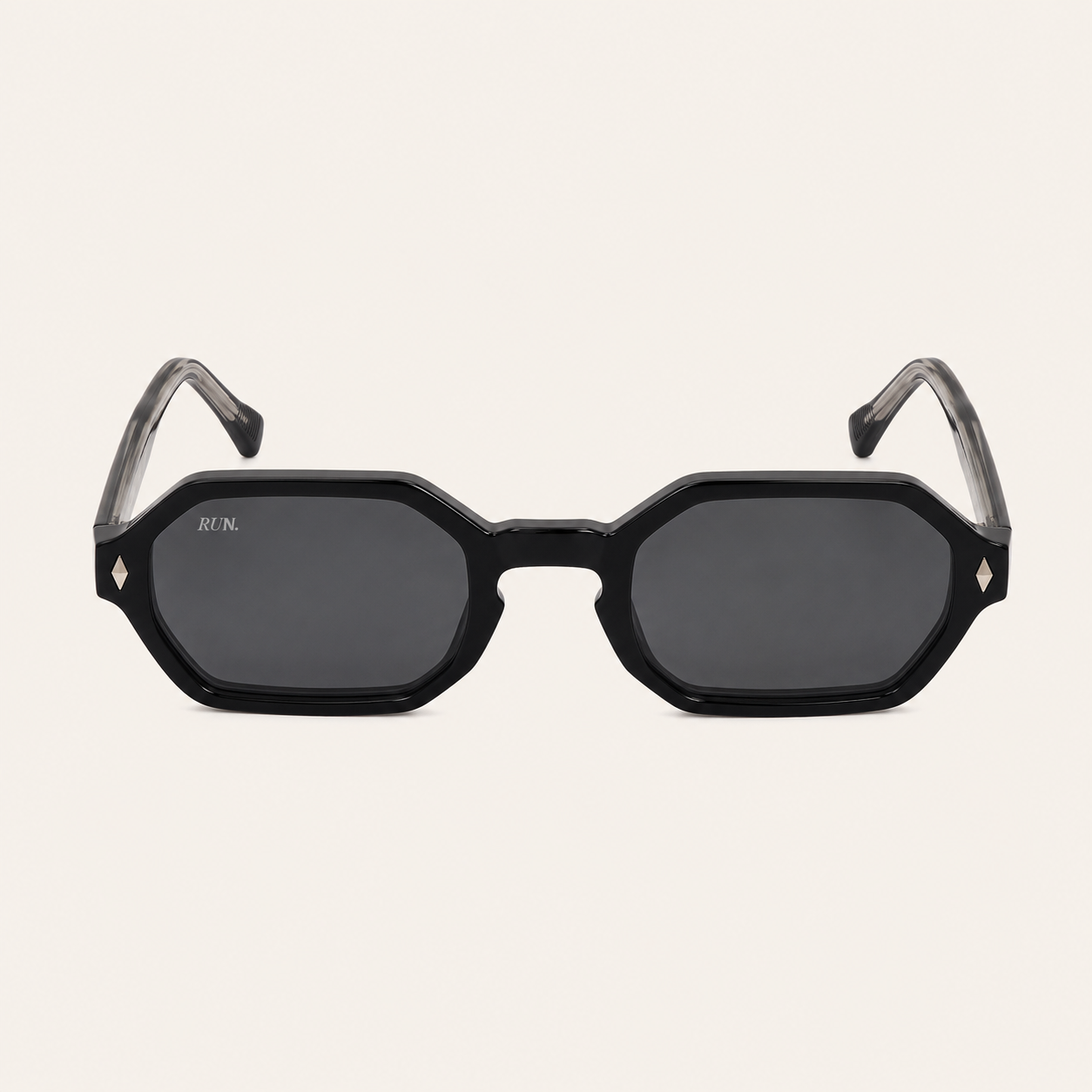 N2 Sinclair sunglasses in black with dark black lens