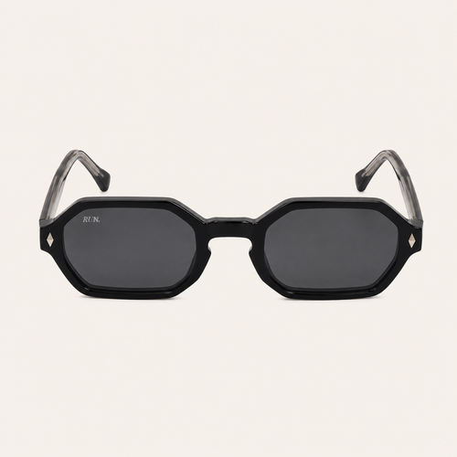 N2 Sinclair sunglasses in black with dark black lens