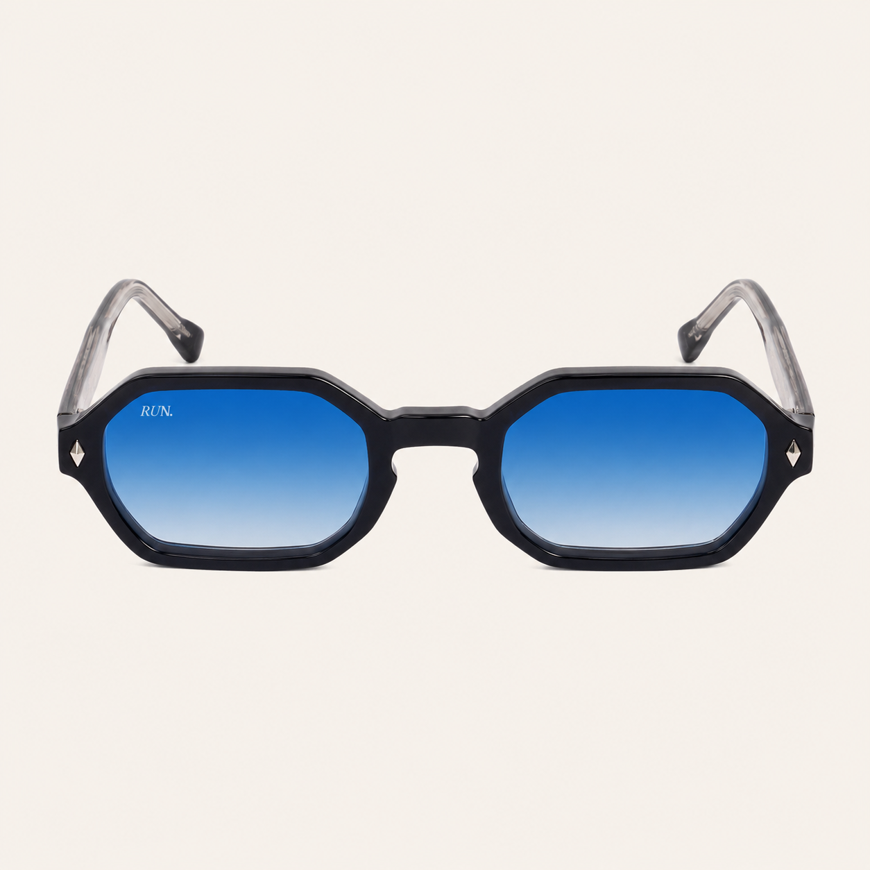 N2 Sinclair sunglasses in black with blue lens
