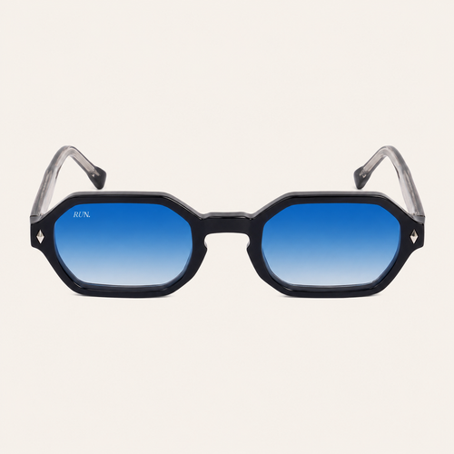 N2 Sinclair sunglasses in black with blue lens